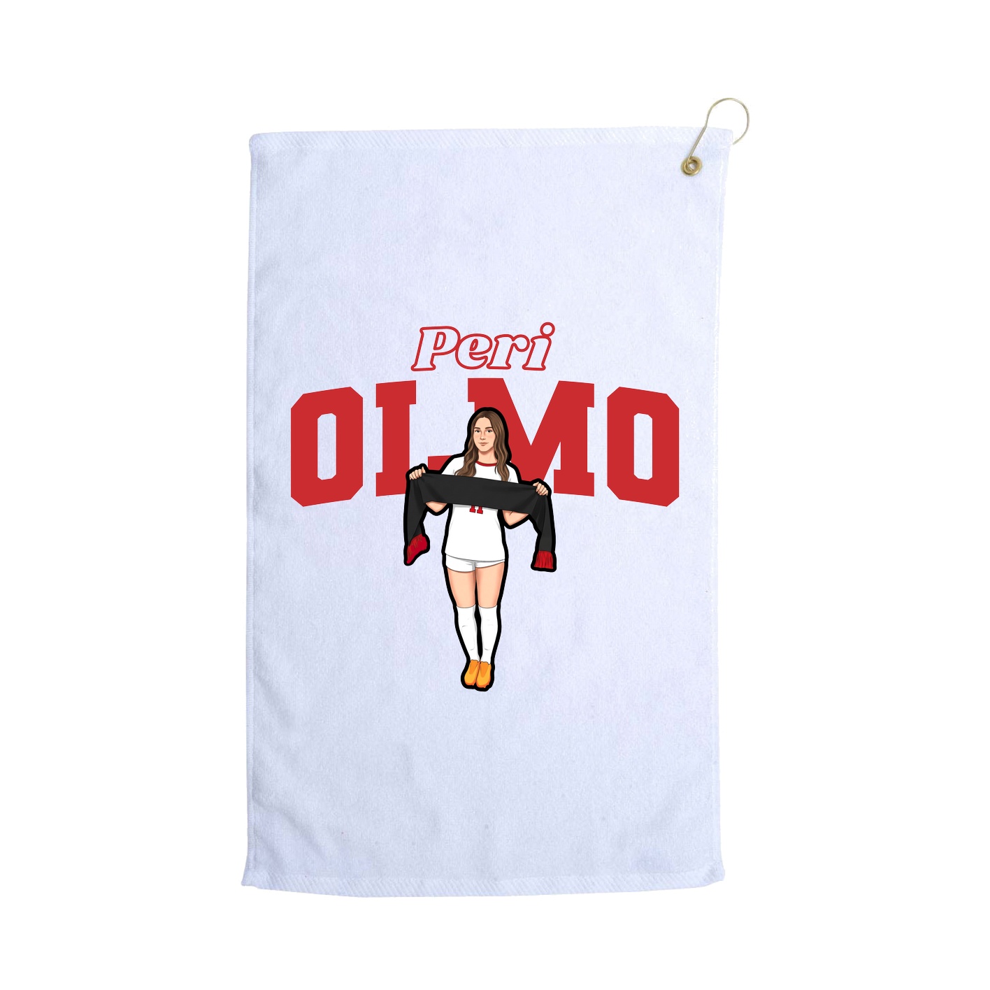 Golf Towel — Name Arch in White