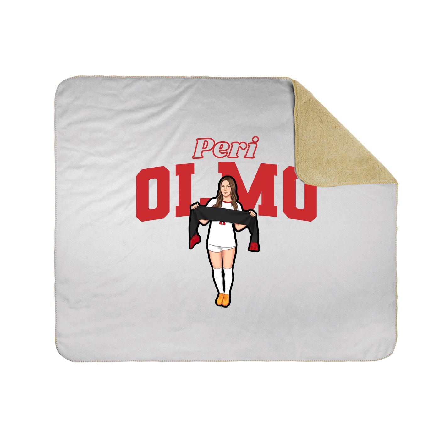 Throw Blanket — Name Arch in White