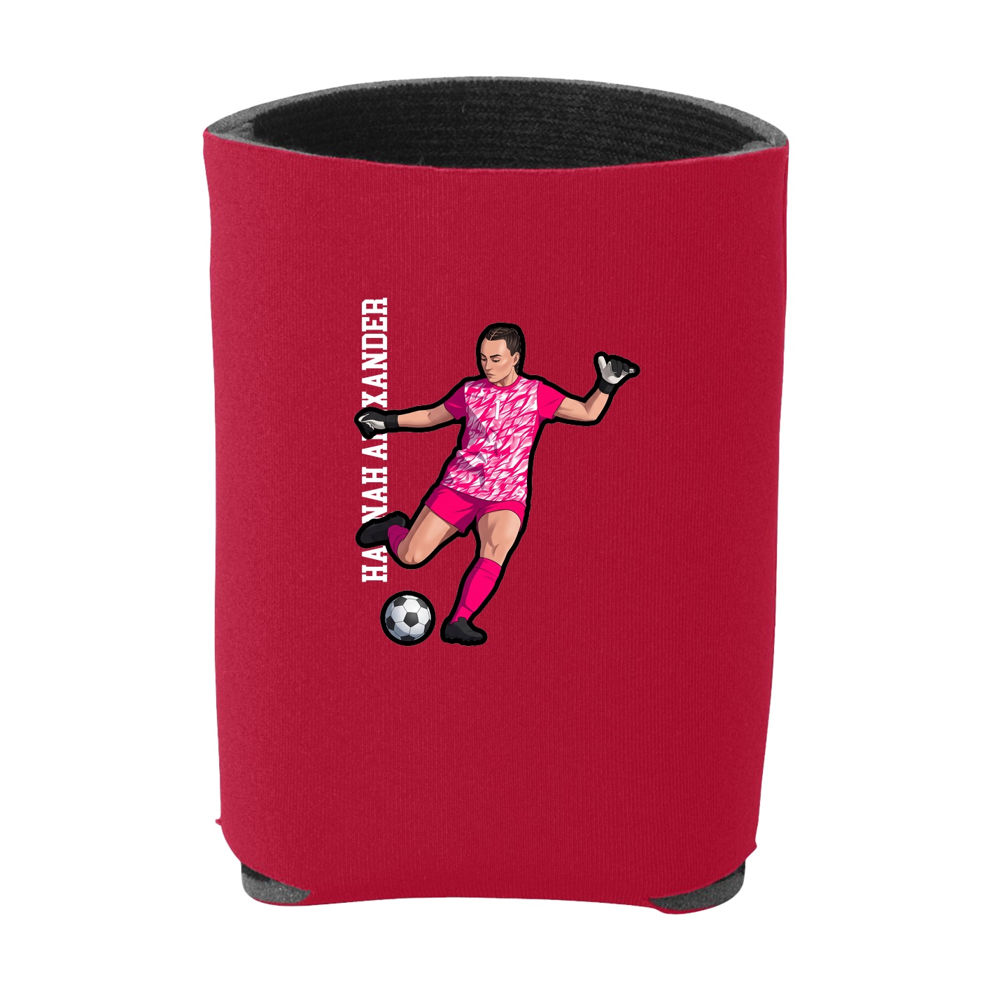 Can Holder — Name Vertical in Red