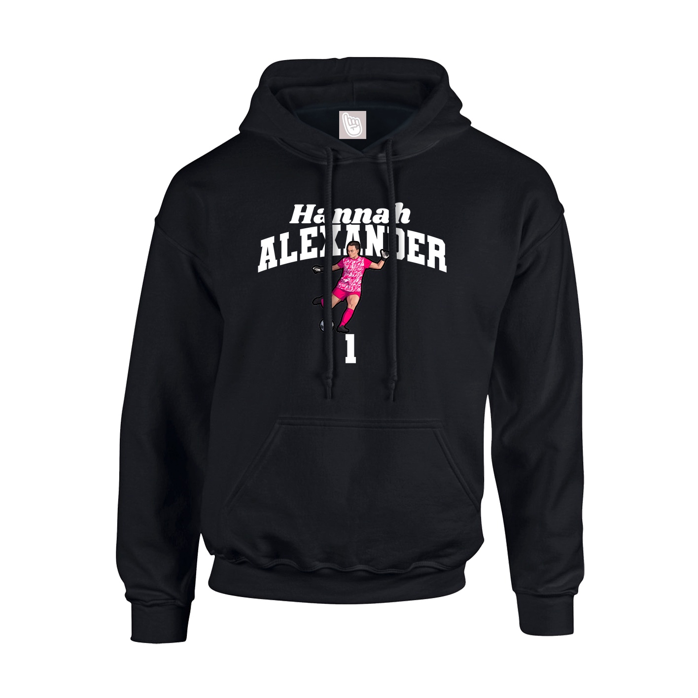 Youth Hoodie — Signature Arch in Black