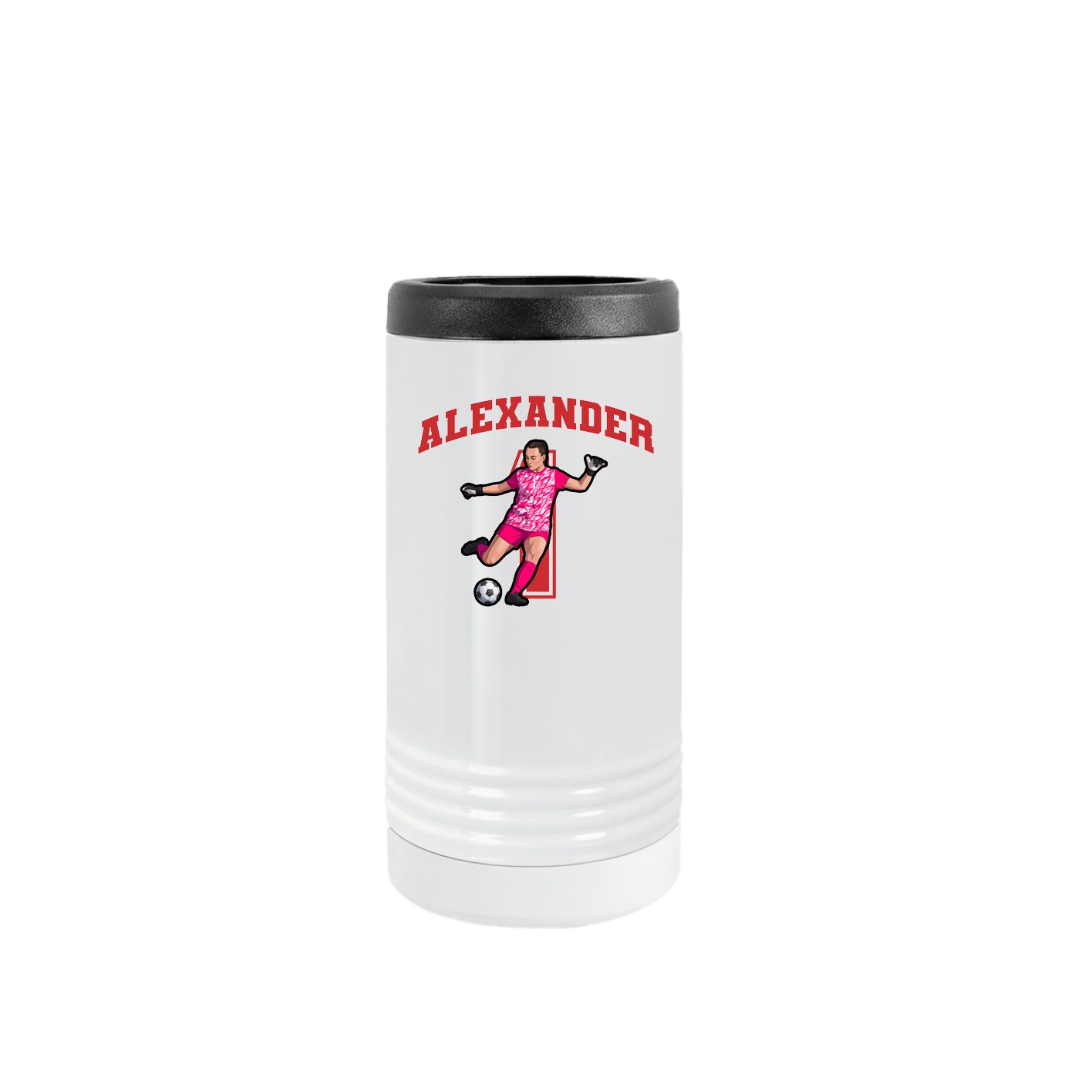Slim Beverage Holder — Number in White