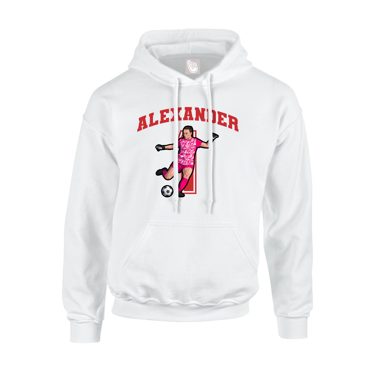 Hoodie — Number in White