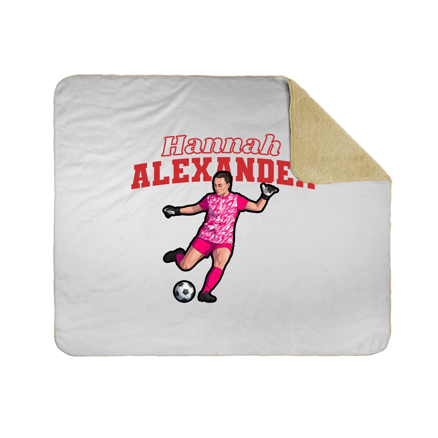 Throw Blanket — Name Arch in White