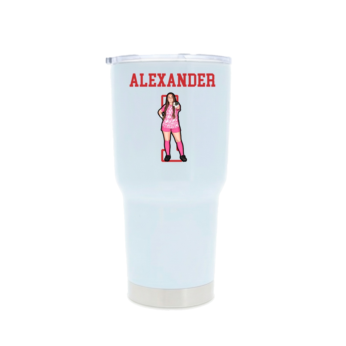 30oz Stainless Steel Tumbler — Shirsey in White