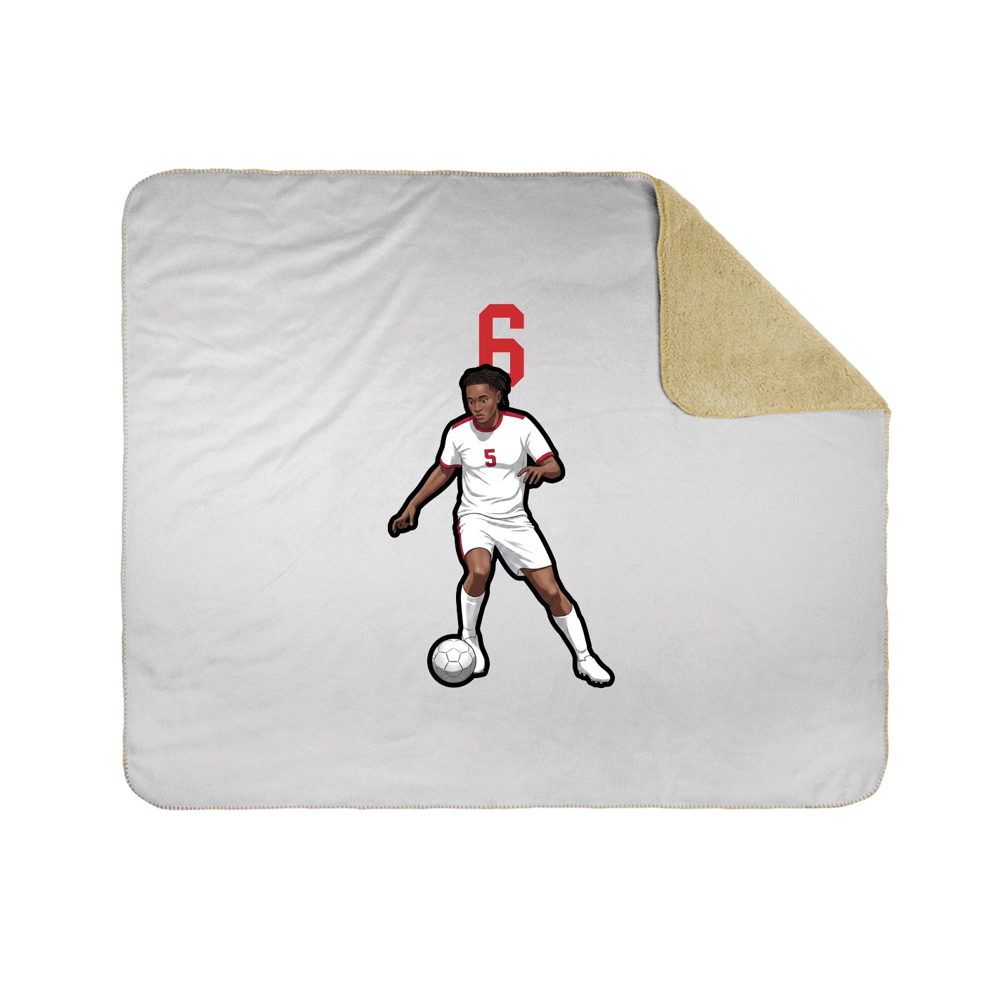 Throw Blanket — Number Top in White