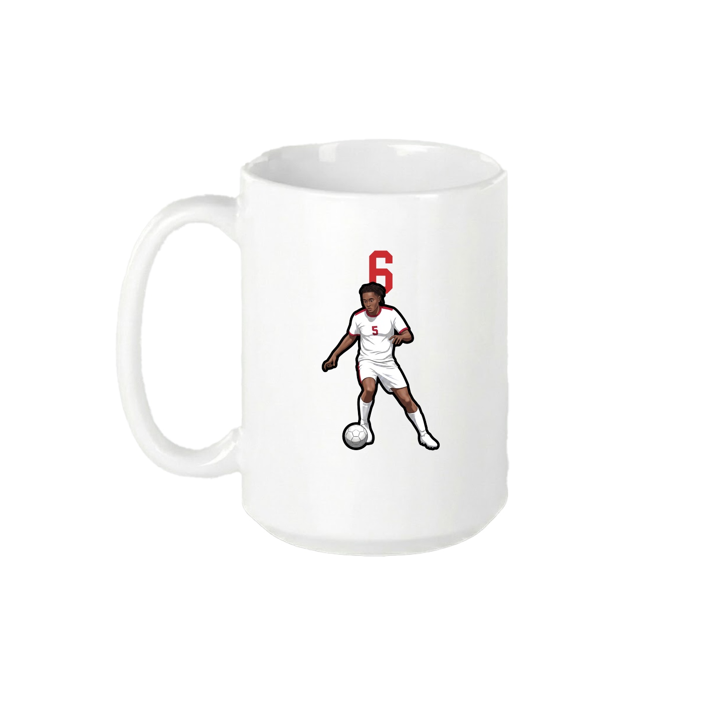 15oz Coffee Mug — Number Top in White