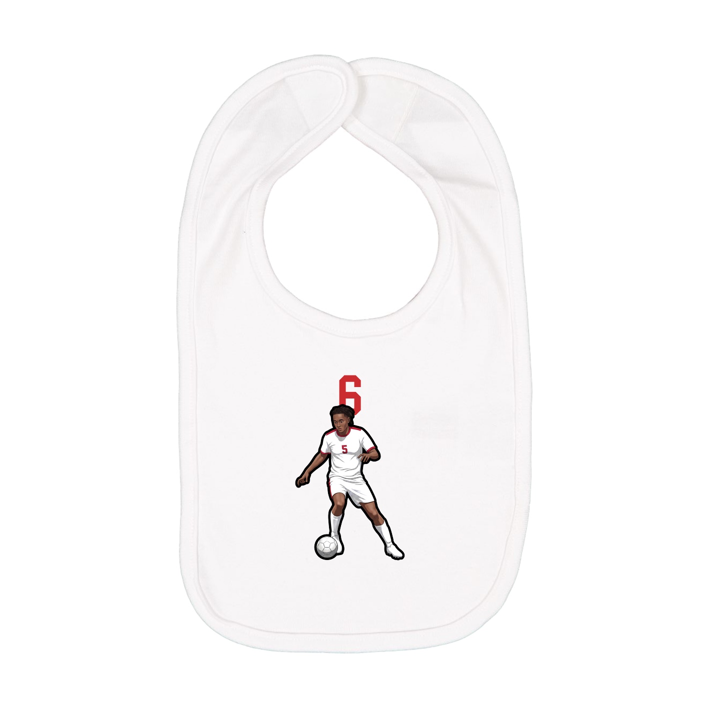 Infant Bib — Number Top in White
