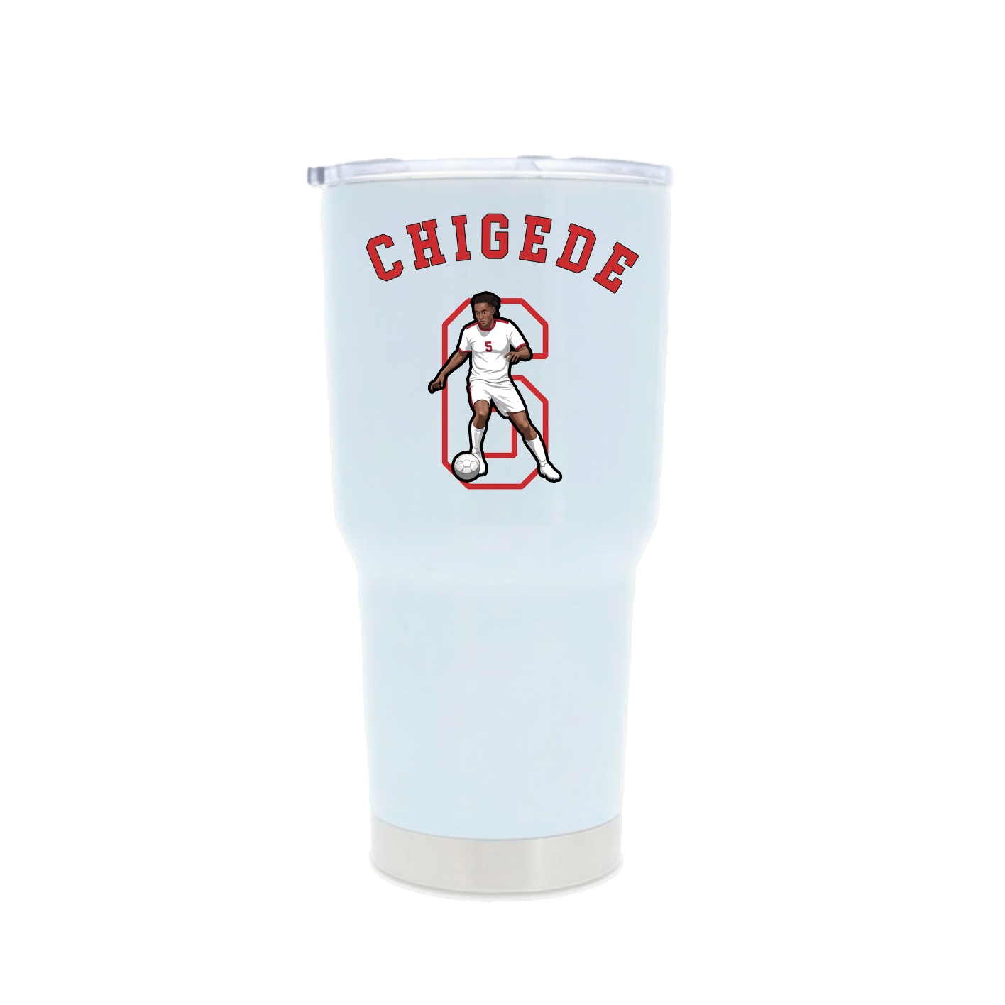 30oz Stainless Steel Tumbler — Shirsey Arch in White