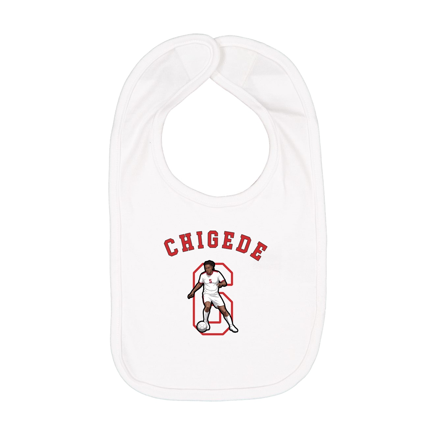 Infant Bib — Shirsey Arch in White