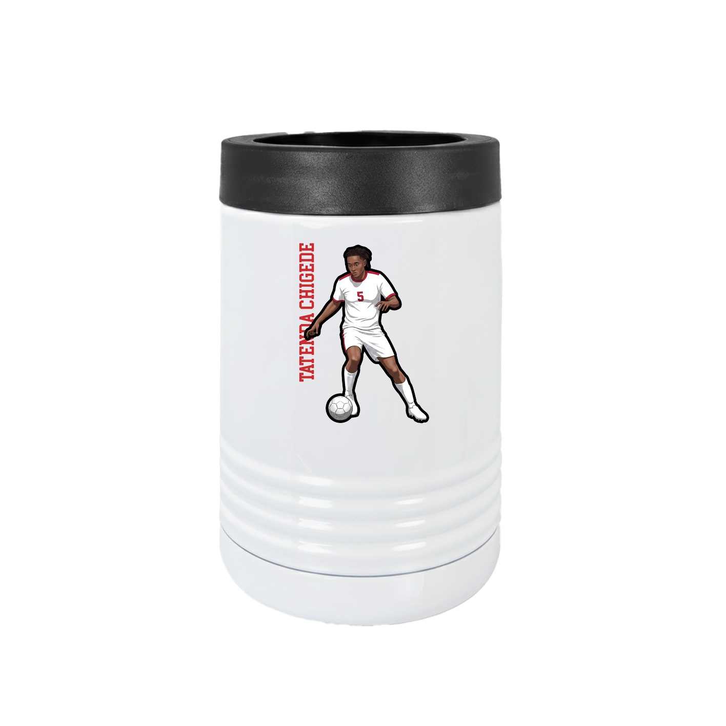 Beverage Holder — Name Vertical in White