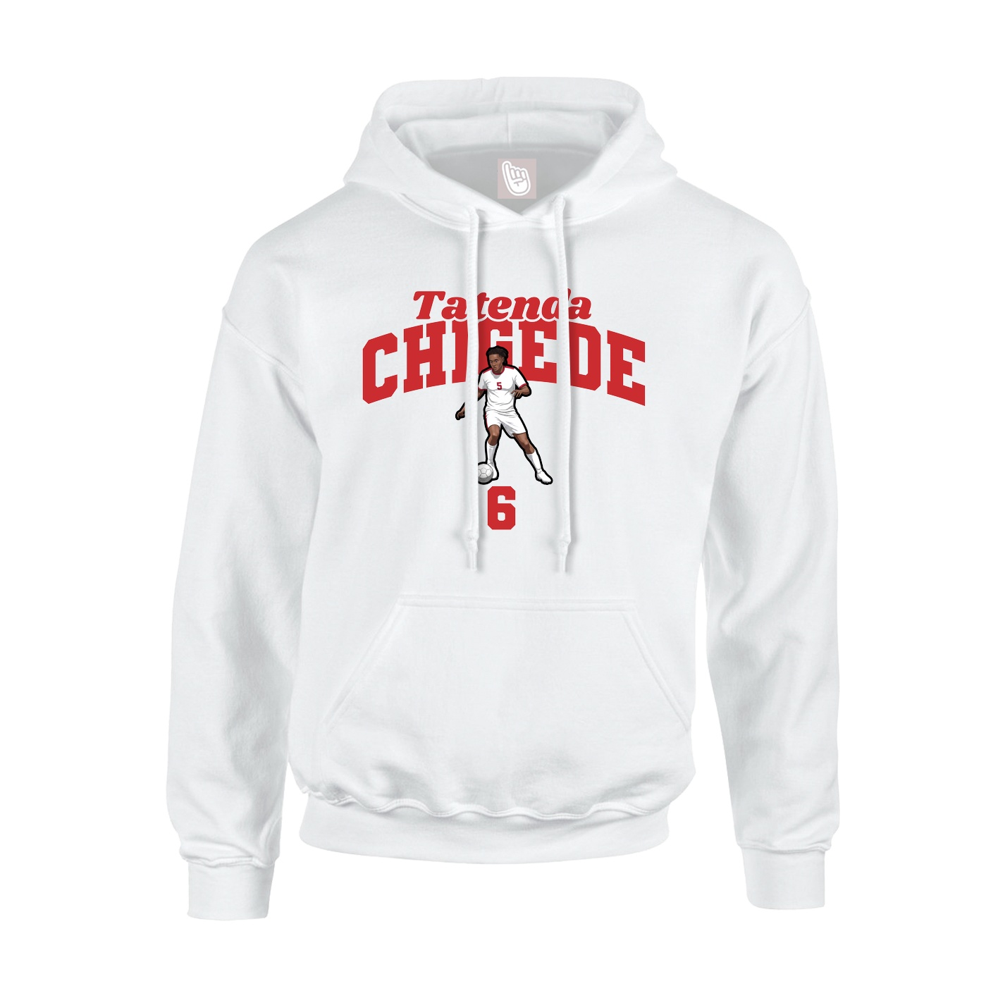 Youth Hoodie — Signature Arch in White
