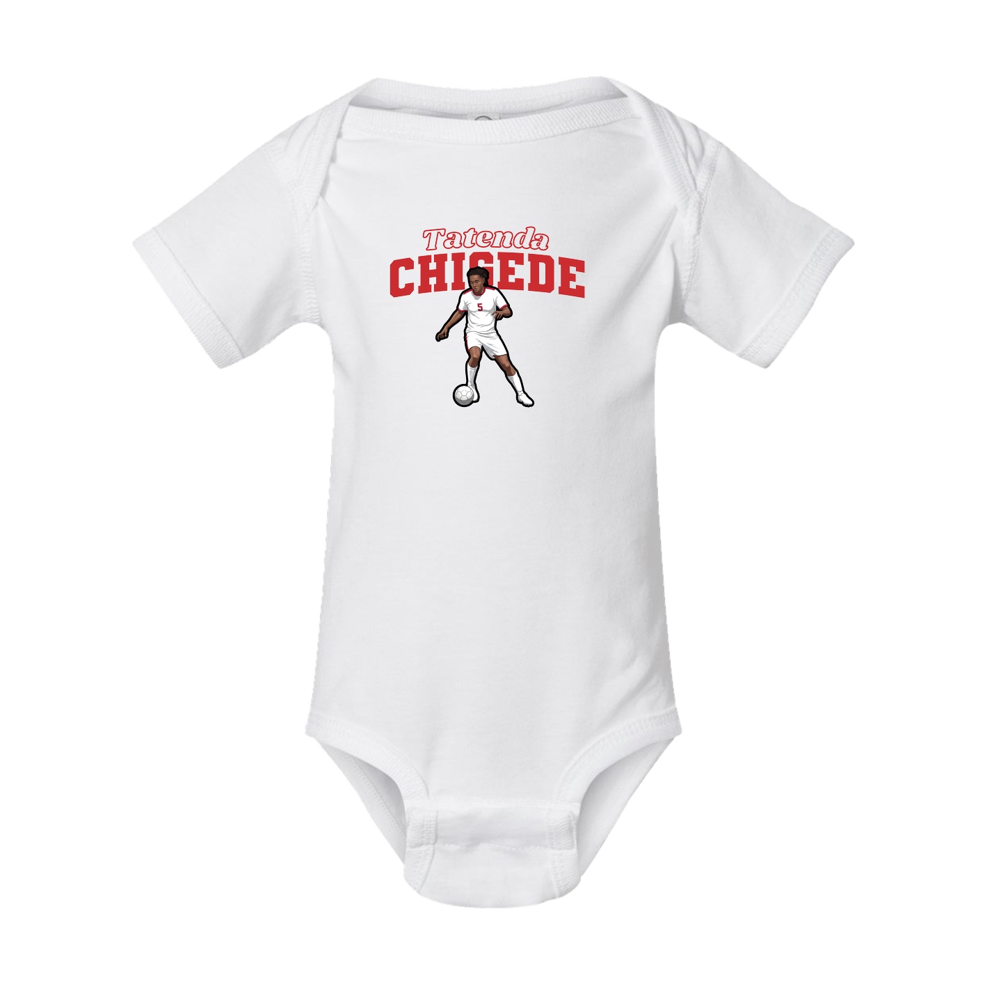 Baby Onesie — Name Arch in White