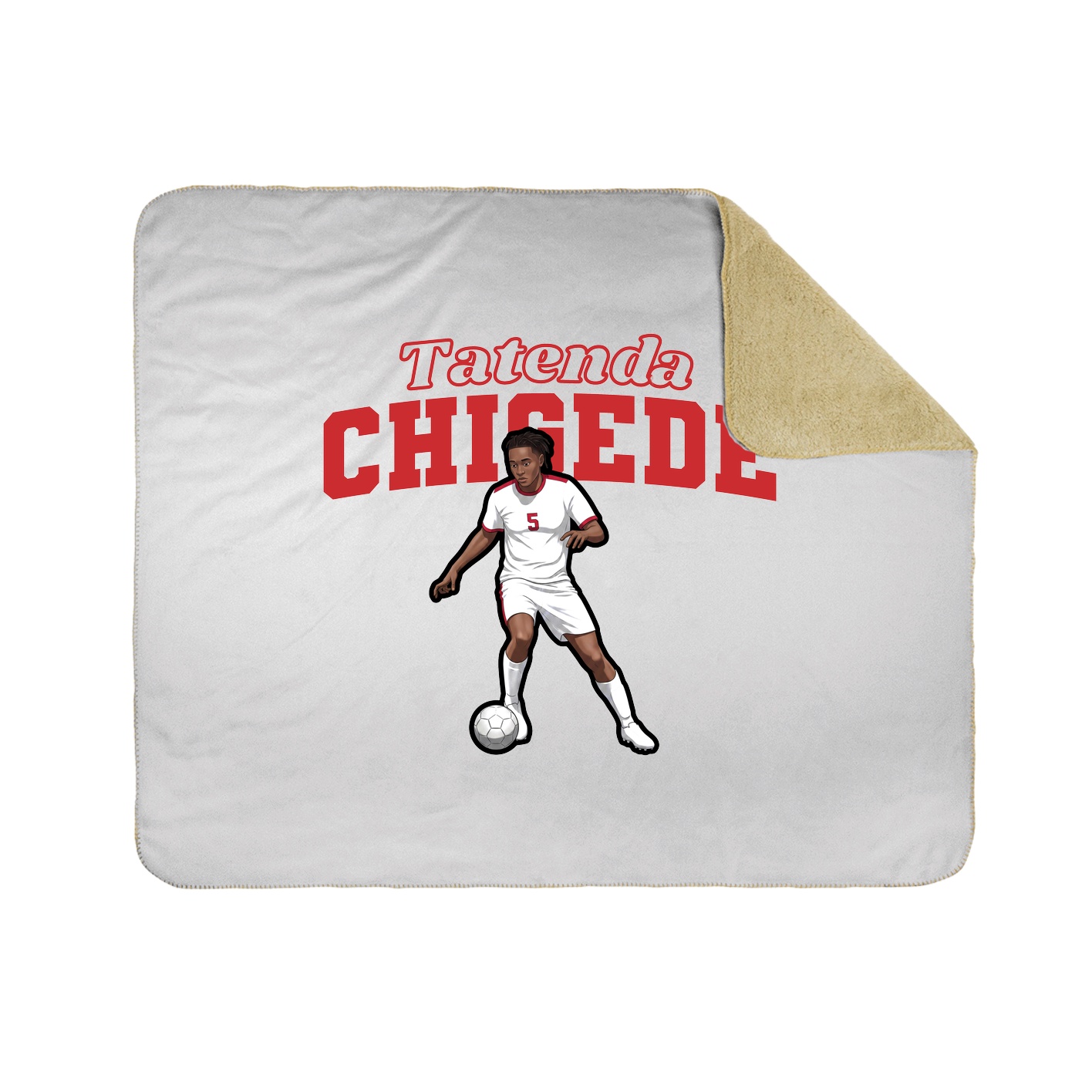 Throw Blanket — Name Arch in White