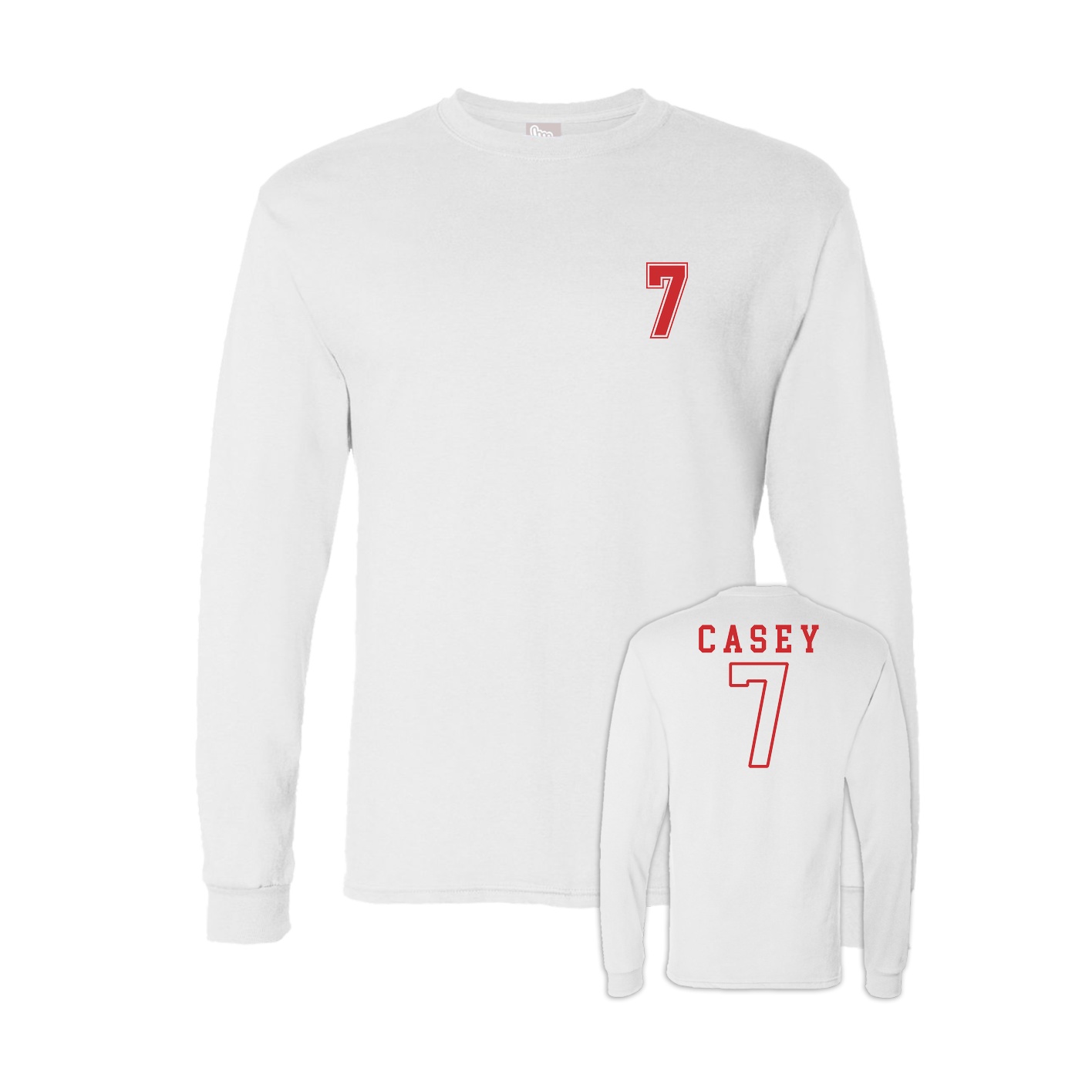 Long Sleeve Tee — Chest Back in White
