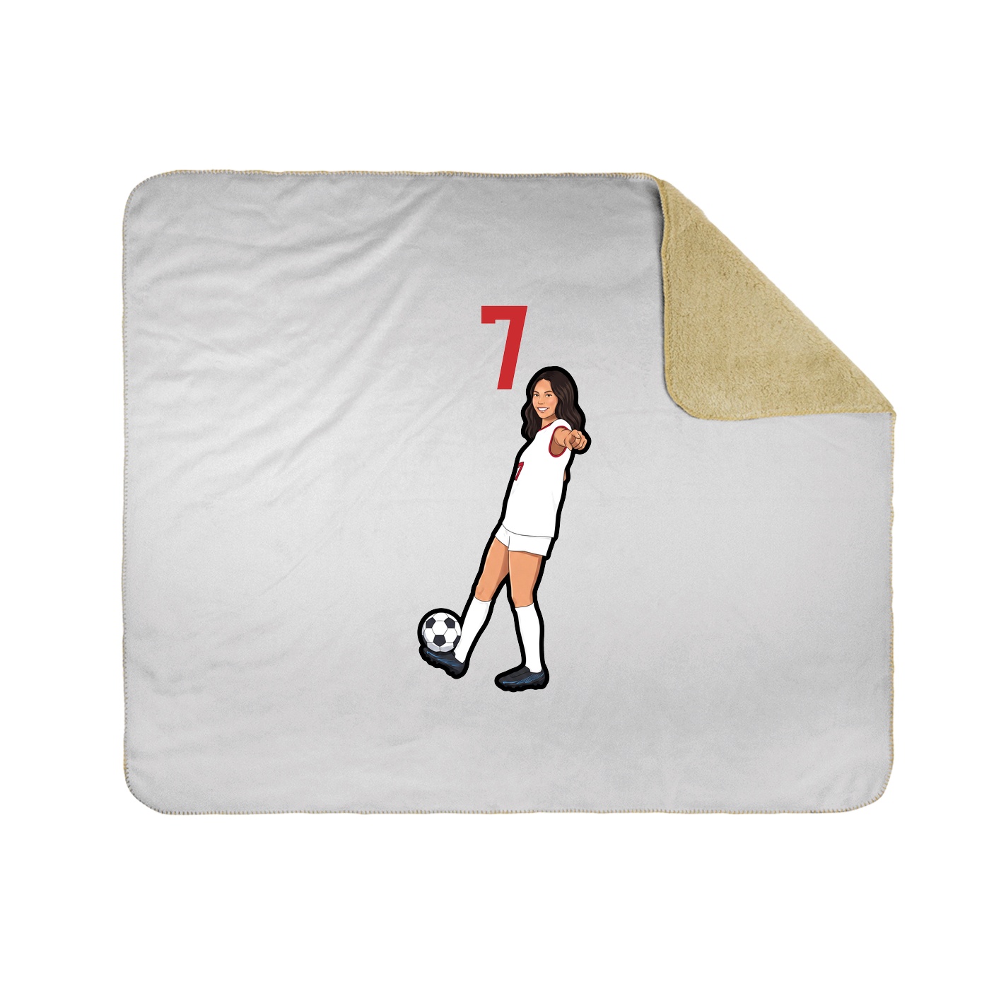 Throw Blanket — Number Top in White