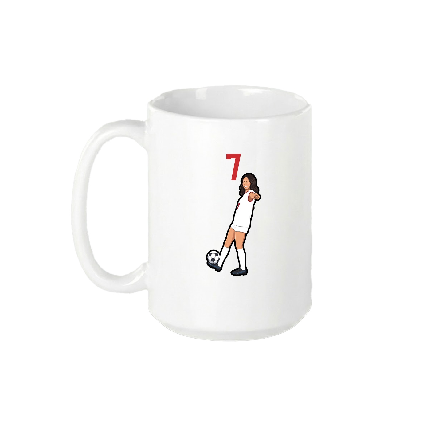 15oz Coffee Mug — Number Top in White