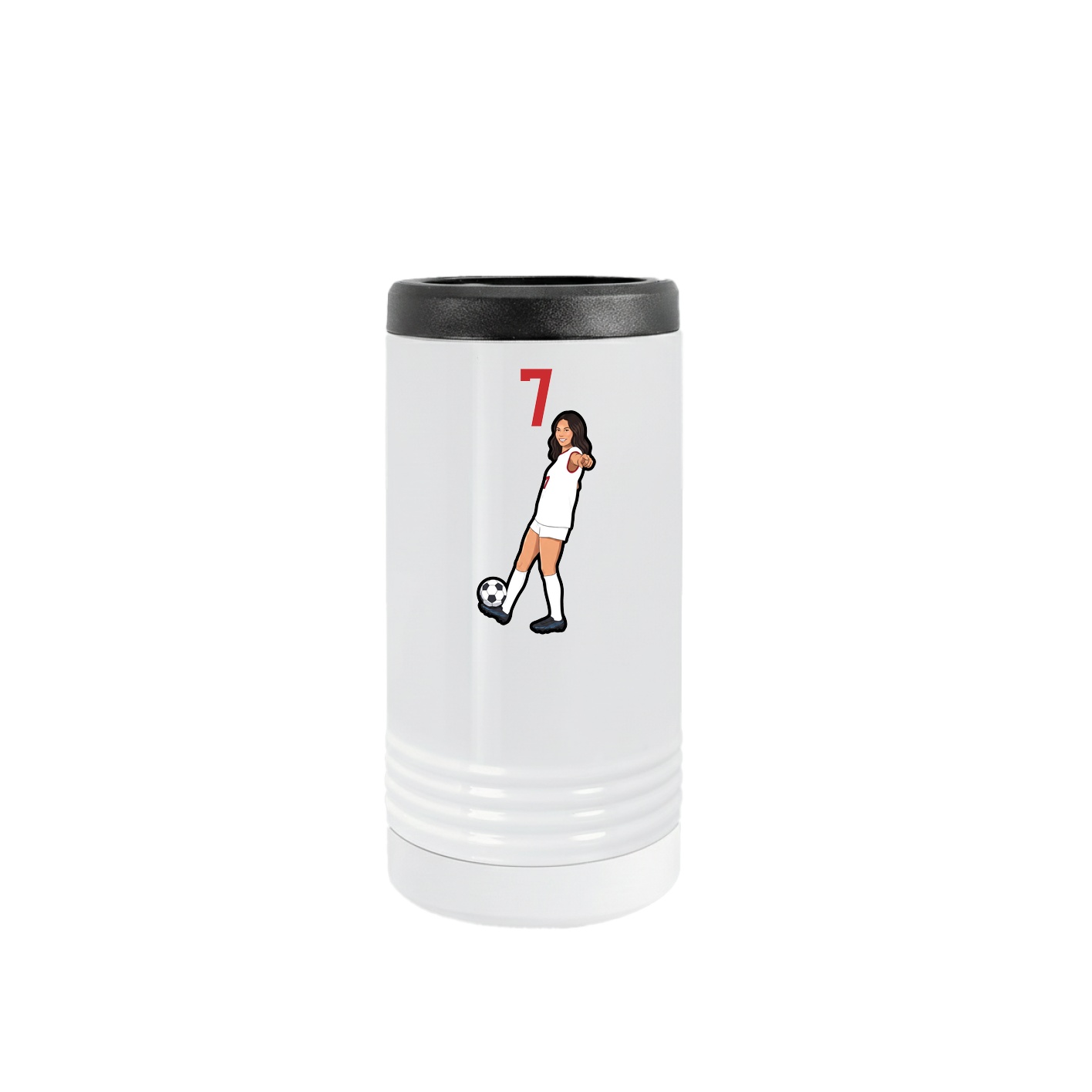 Slim Beverage Holder — Number Top in White
