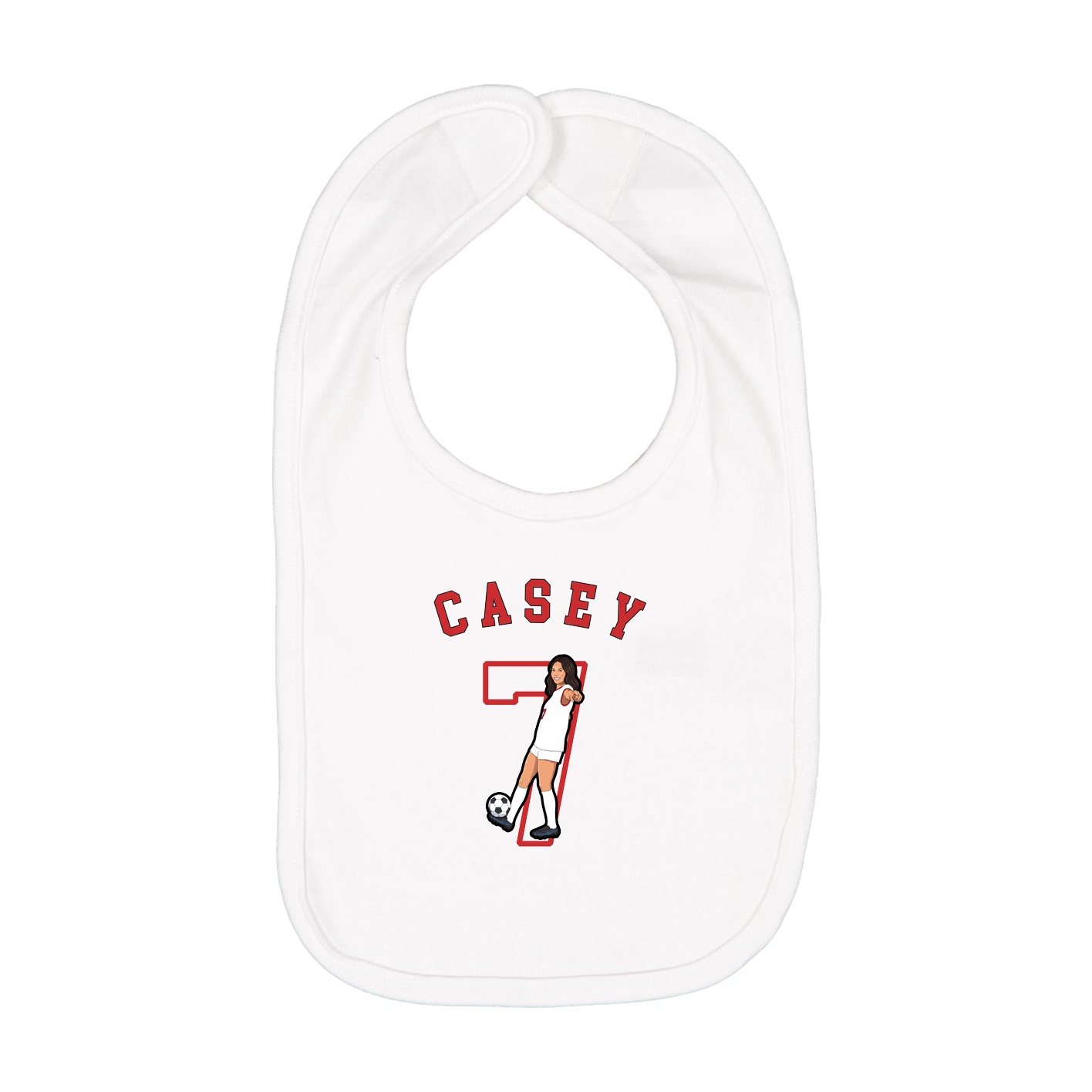 Infant Bib — Shirsey Arch in White