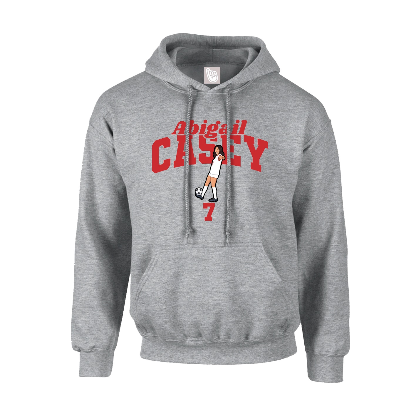 Youth Hoodie — Signature Arch in Grey