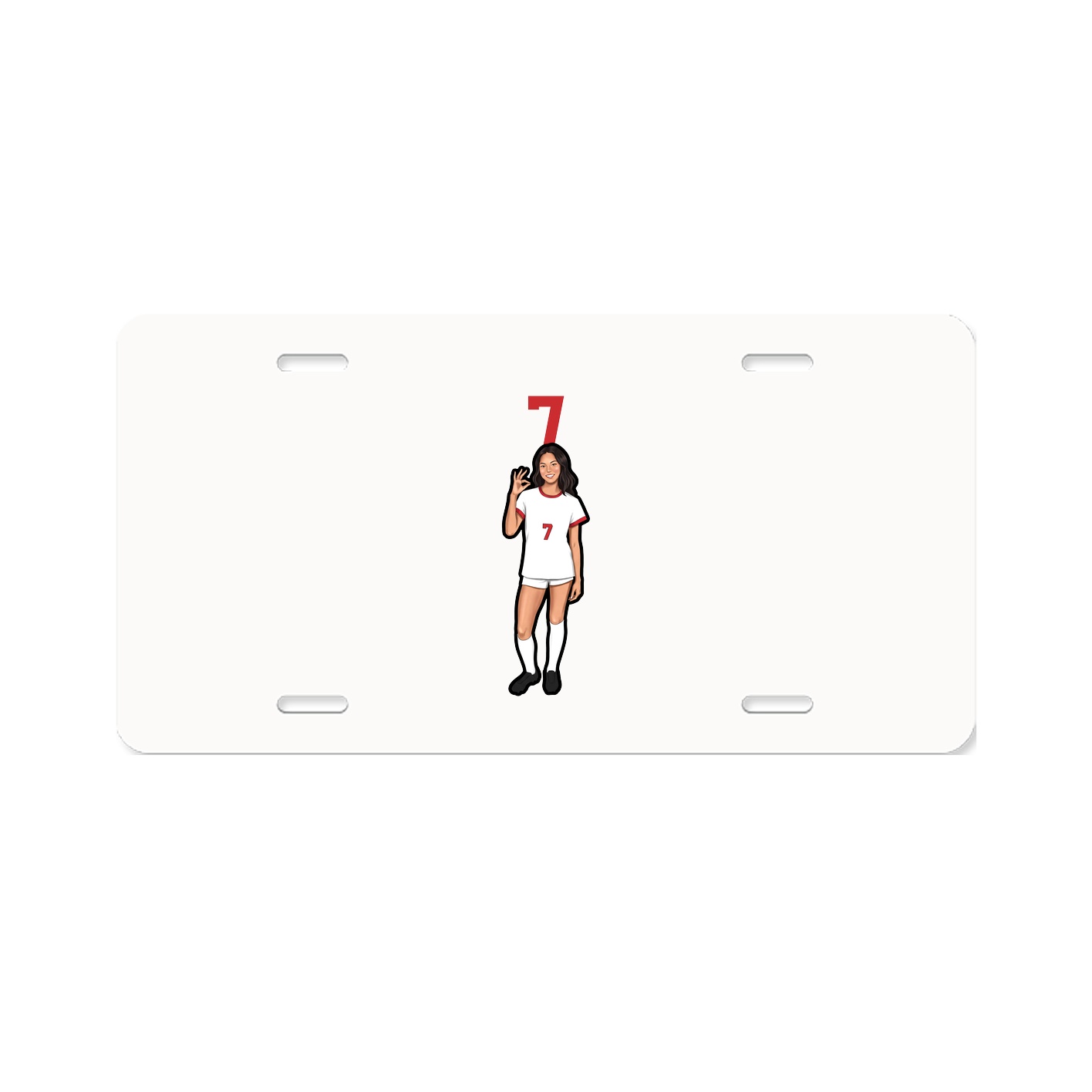 License Plate — Number Top in Classic