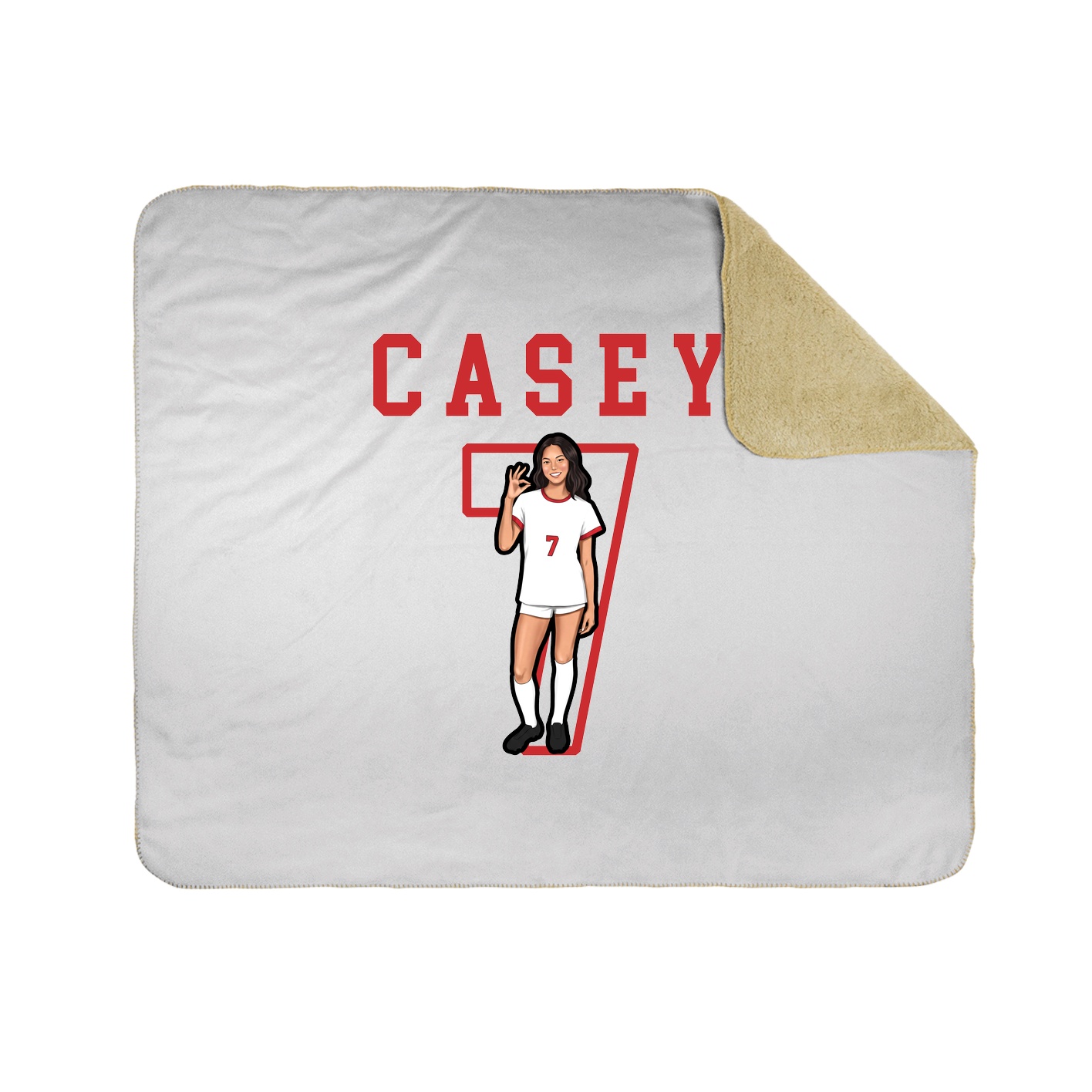 Throw Blanket — Shirsey in White