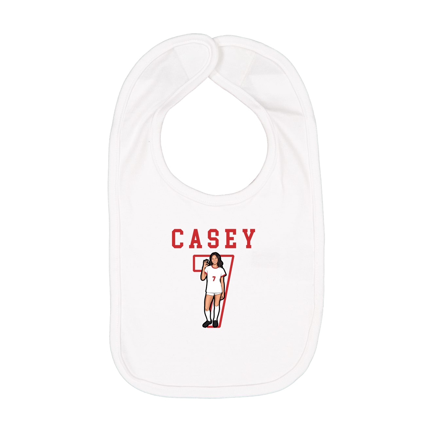 Infant Bib — Shirsey in White