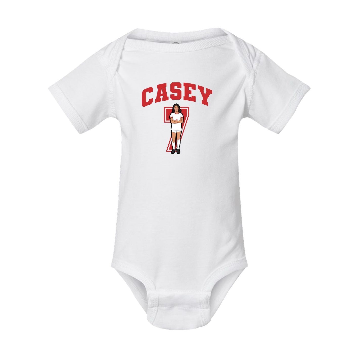 Baby Onesie — Number in White