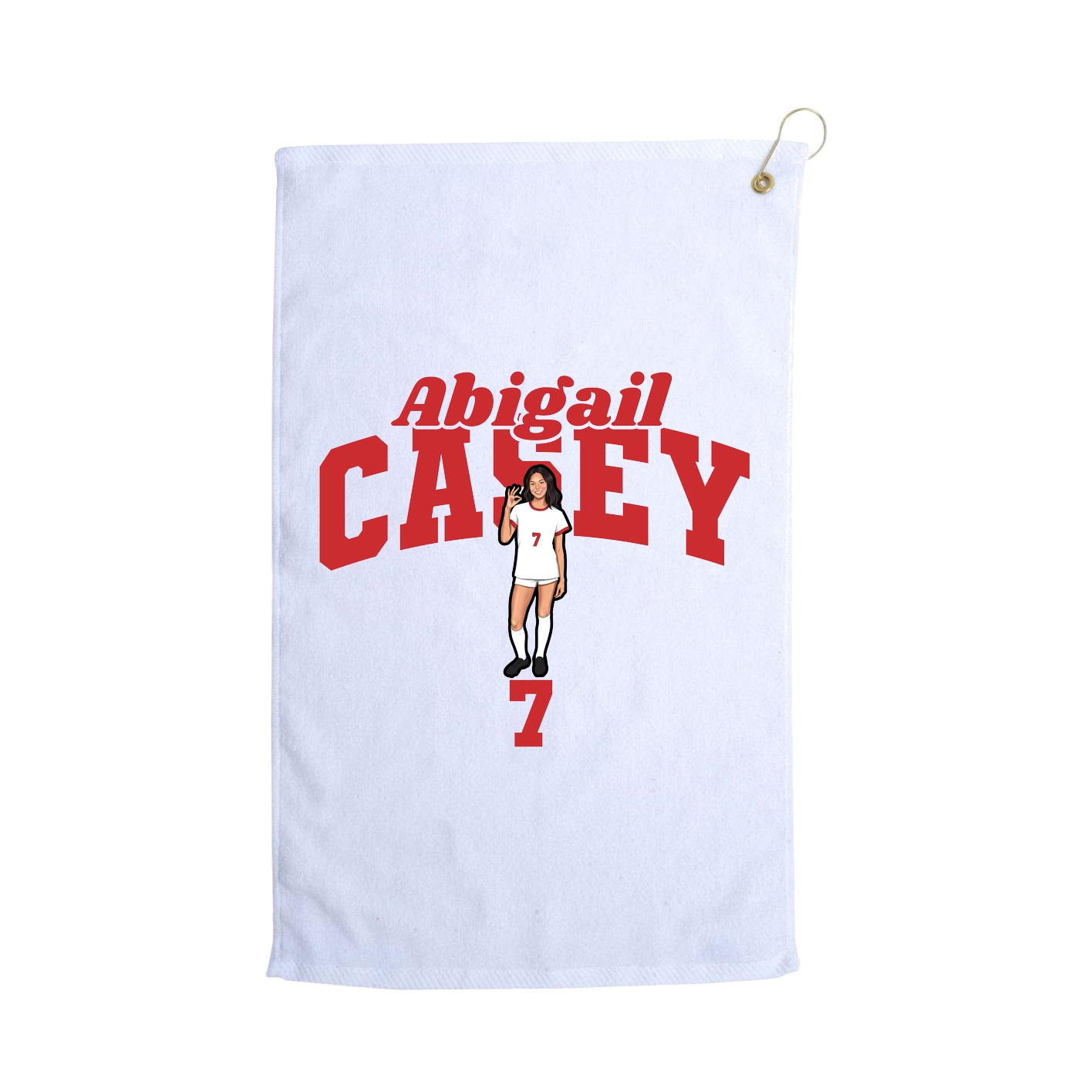 Golf Towel — Signature Arch in White
