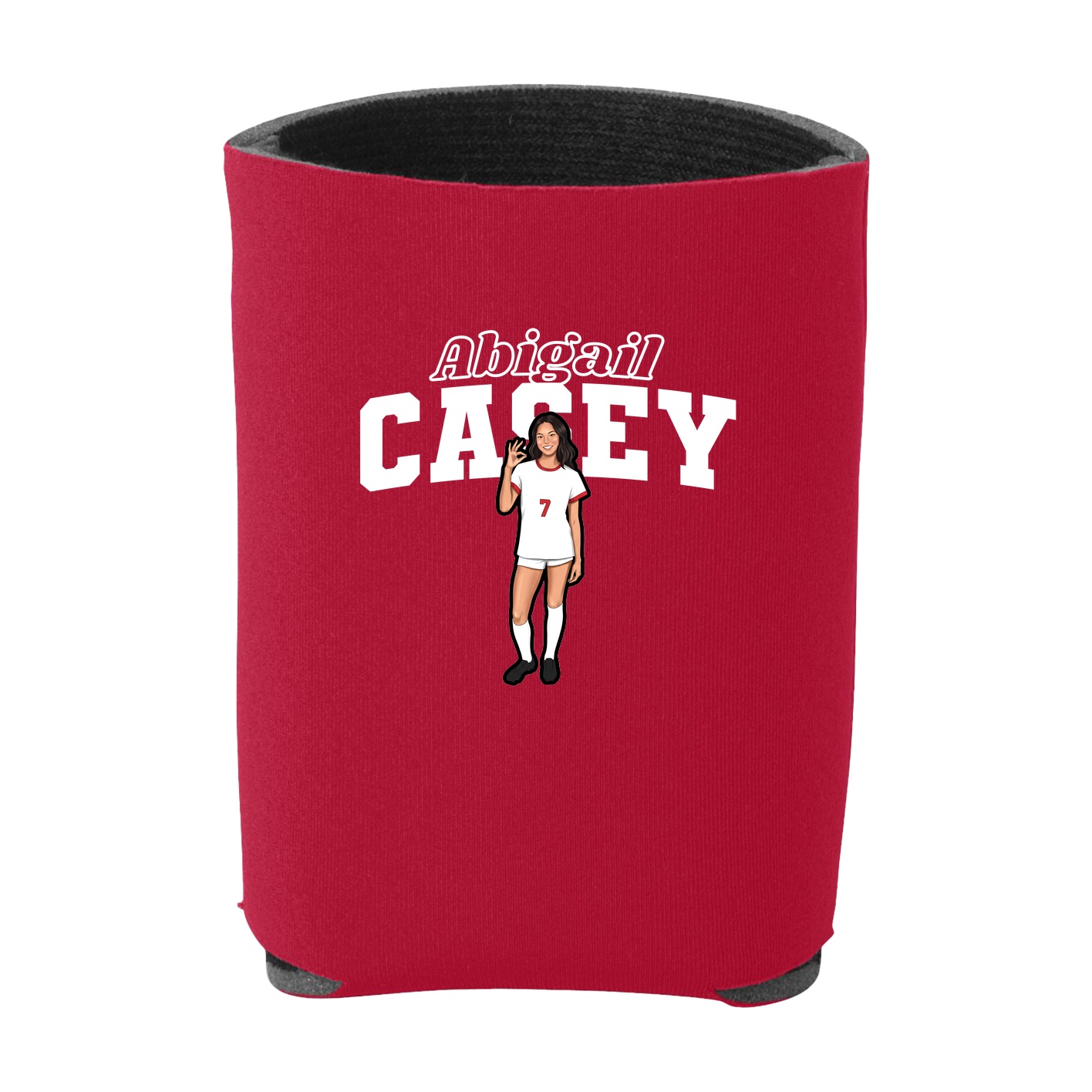Can Holder — Name Arch in Red