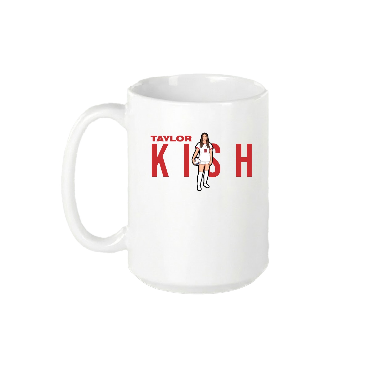 15oz Coffee Mug — Player Name in White