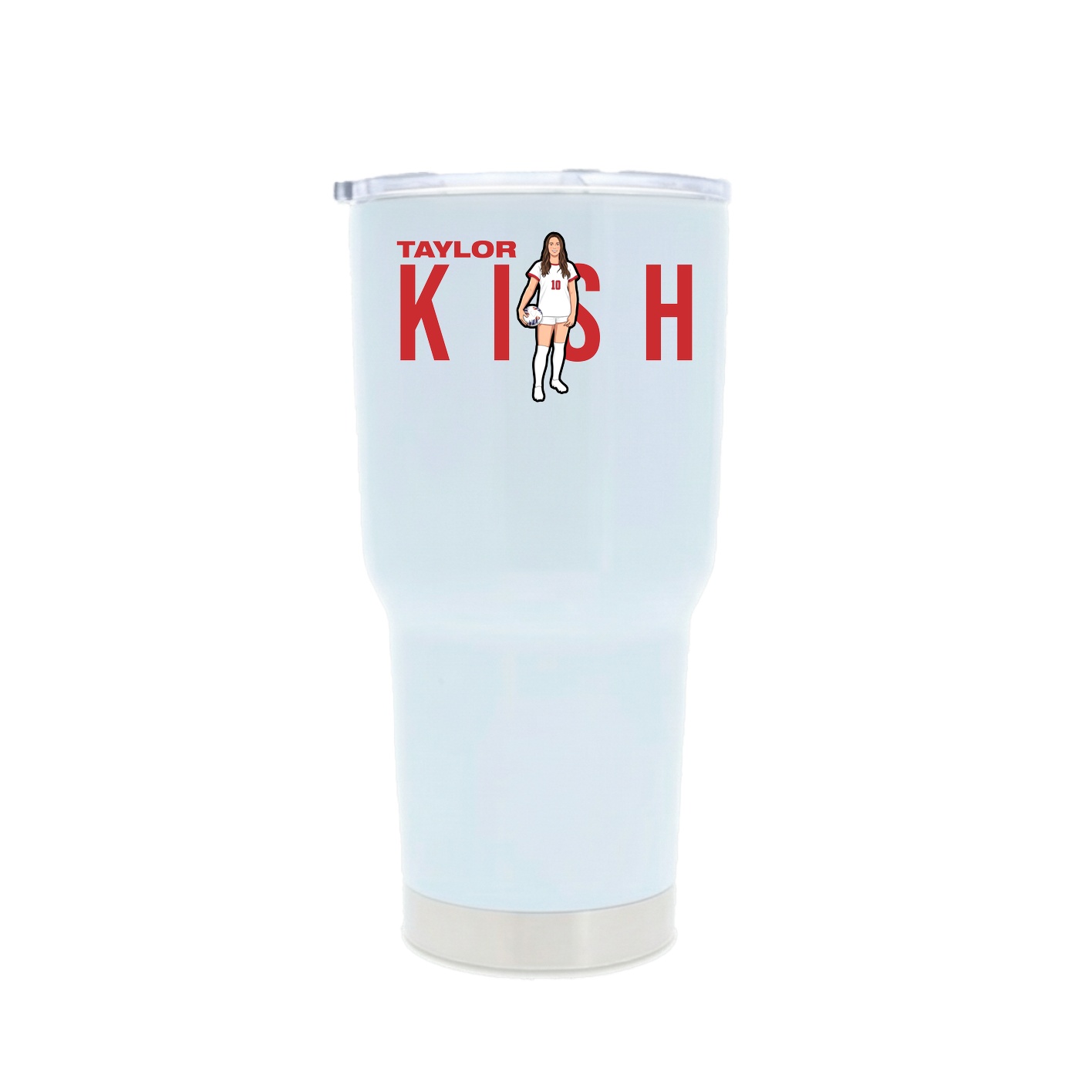 30oz Stainless Steel Tumbler — Player Name in White