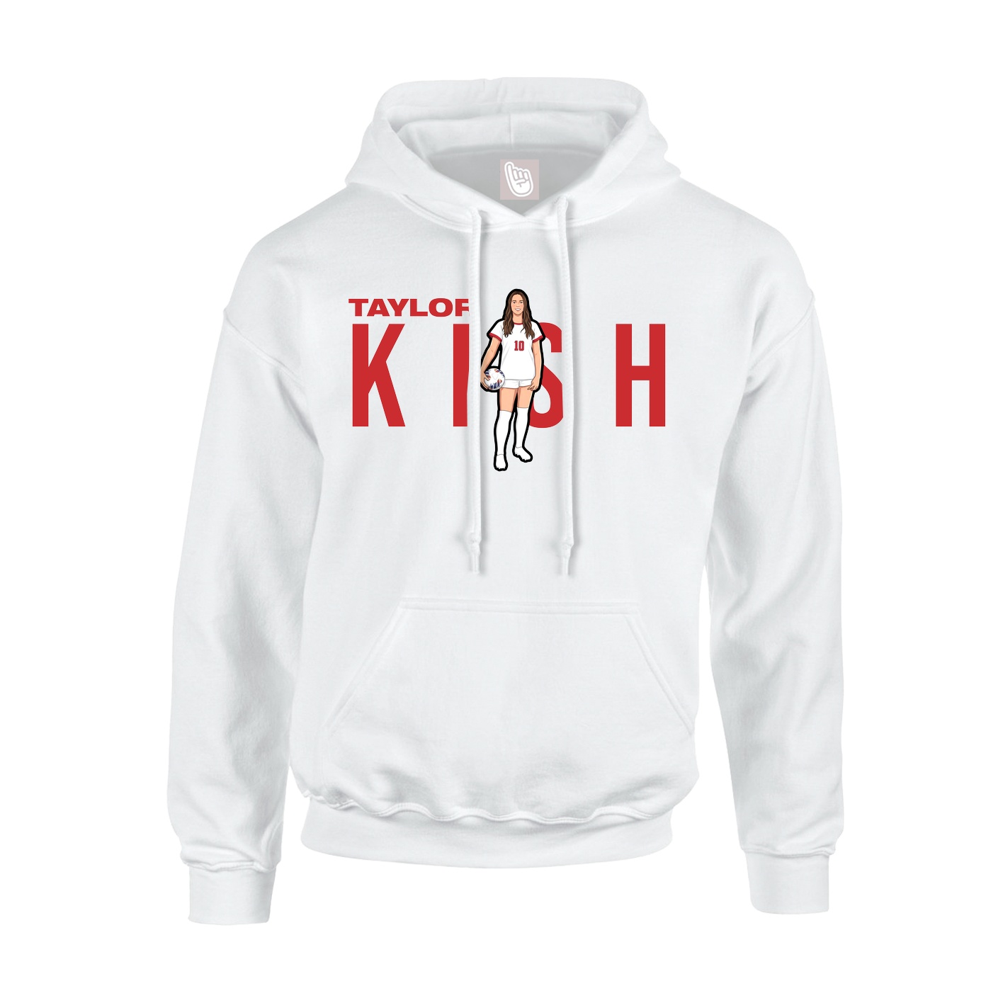 Youth Hoodie — Player Name in White