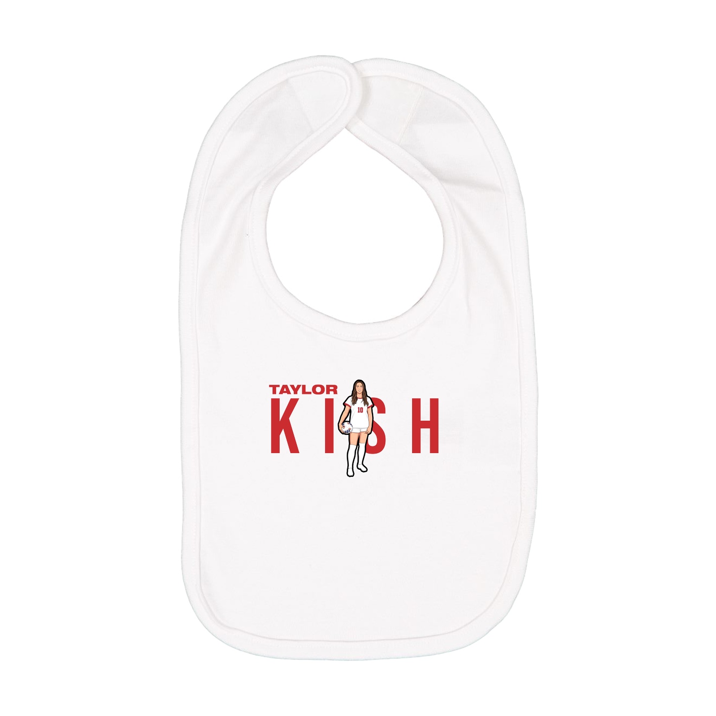 Infant Bib — Player Name in White