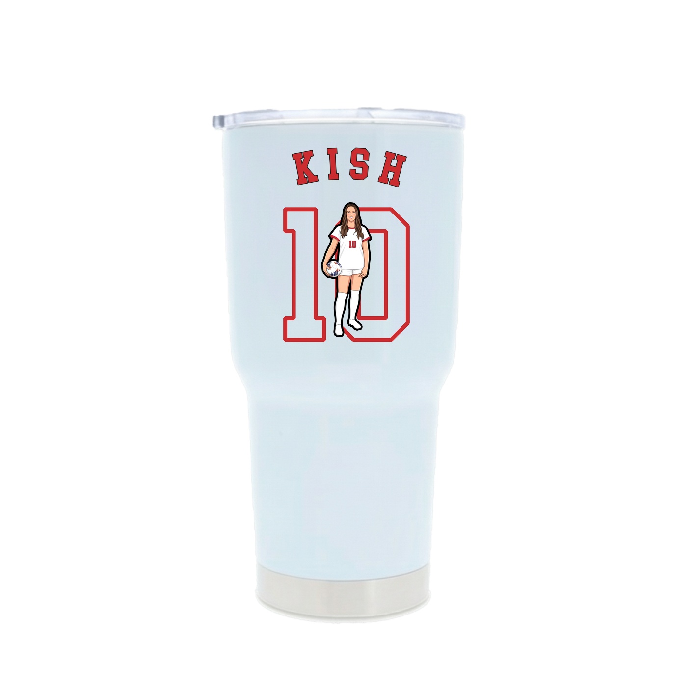 30oz Stainless Steel Tumbler — Shirsey Arch in White