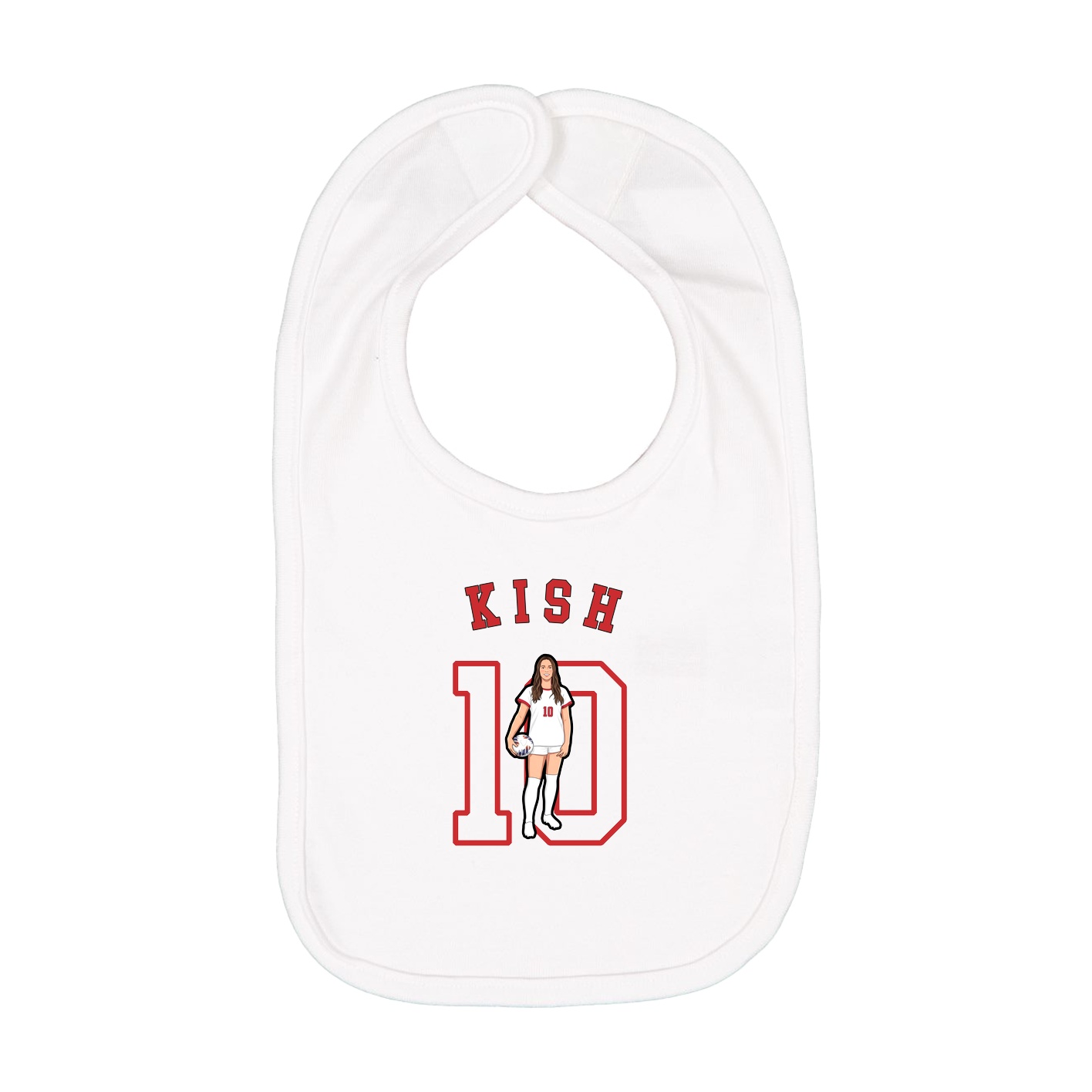 Infant Bib — Shirsey Arch in White