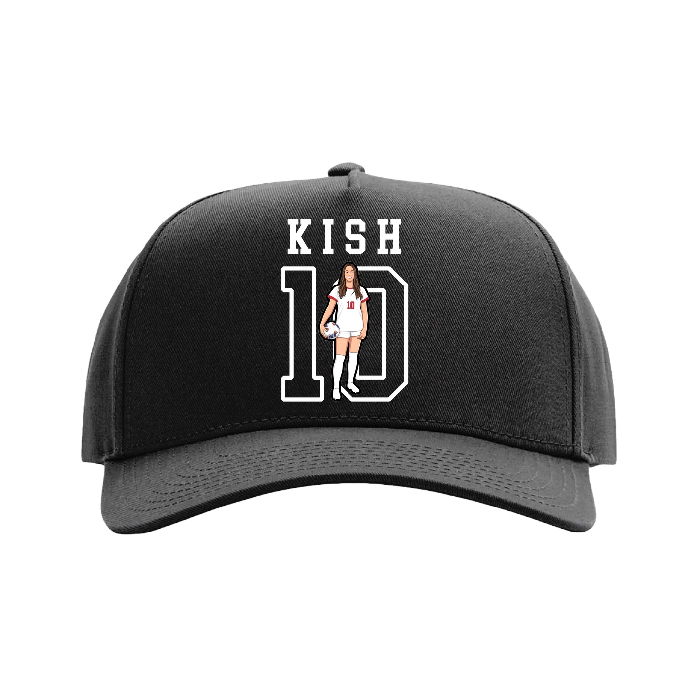 Full Fabric Five-Panel Champ Cap — Shirsey in Black