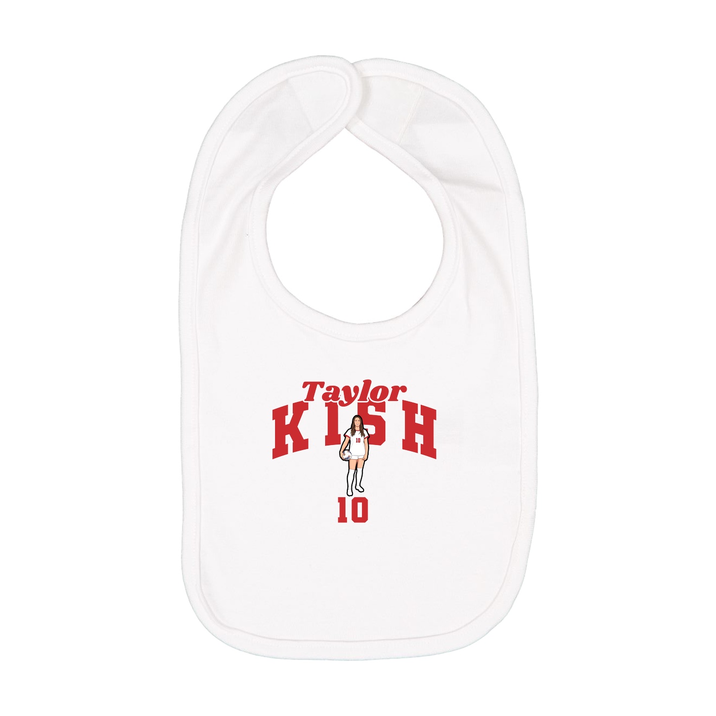Infant Bib — Signature Arch in White