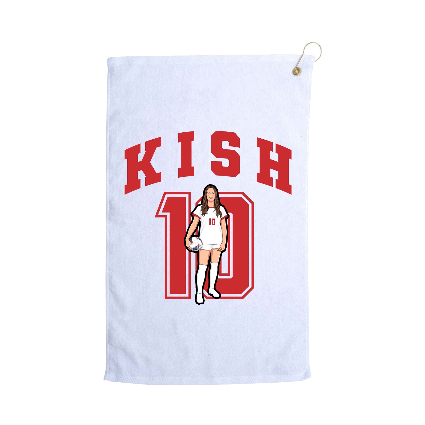 Golf Towel — Number in White
