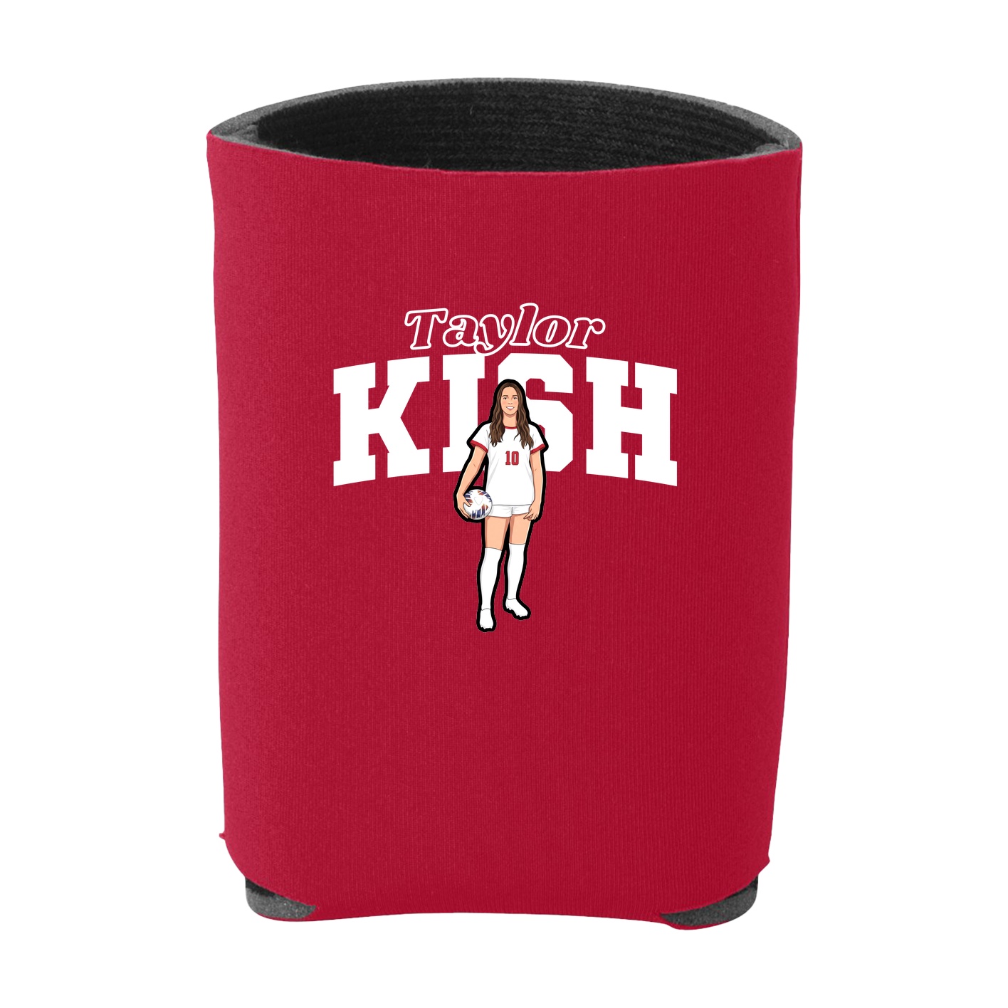 Can Holder — Name Arch in Red