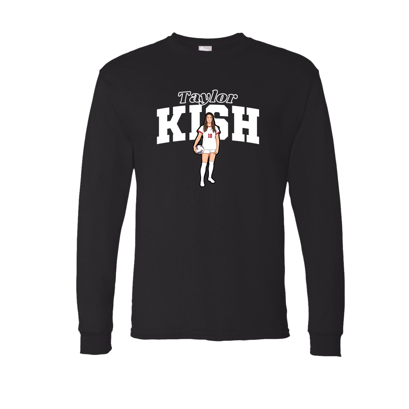 Long Sleeve Tee — Name Arch in Black