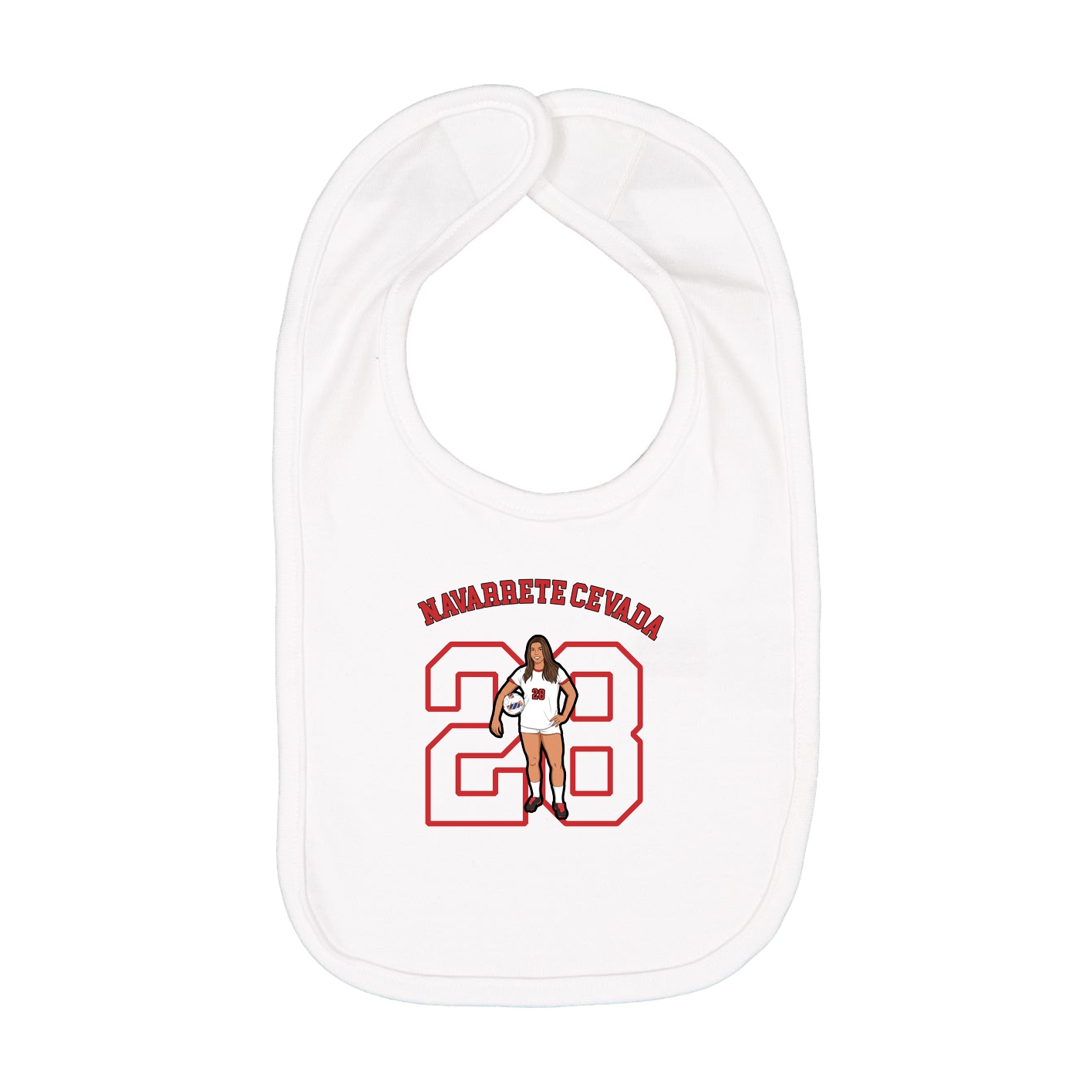 Infant Bib — Shirsey Arch in White