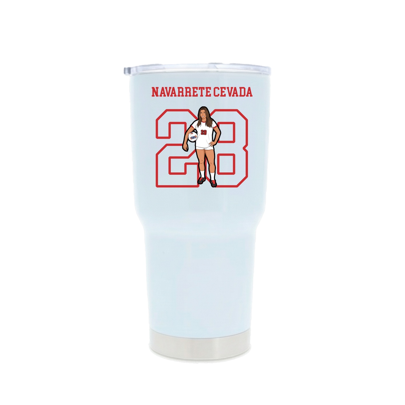 30oz Stainless Steel Tumbler — Shirsey in White