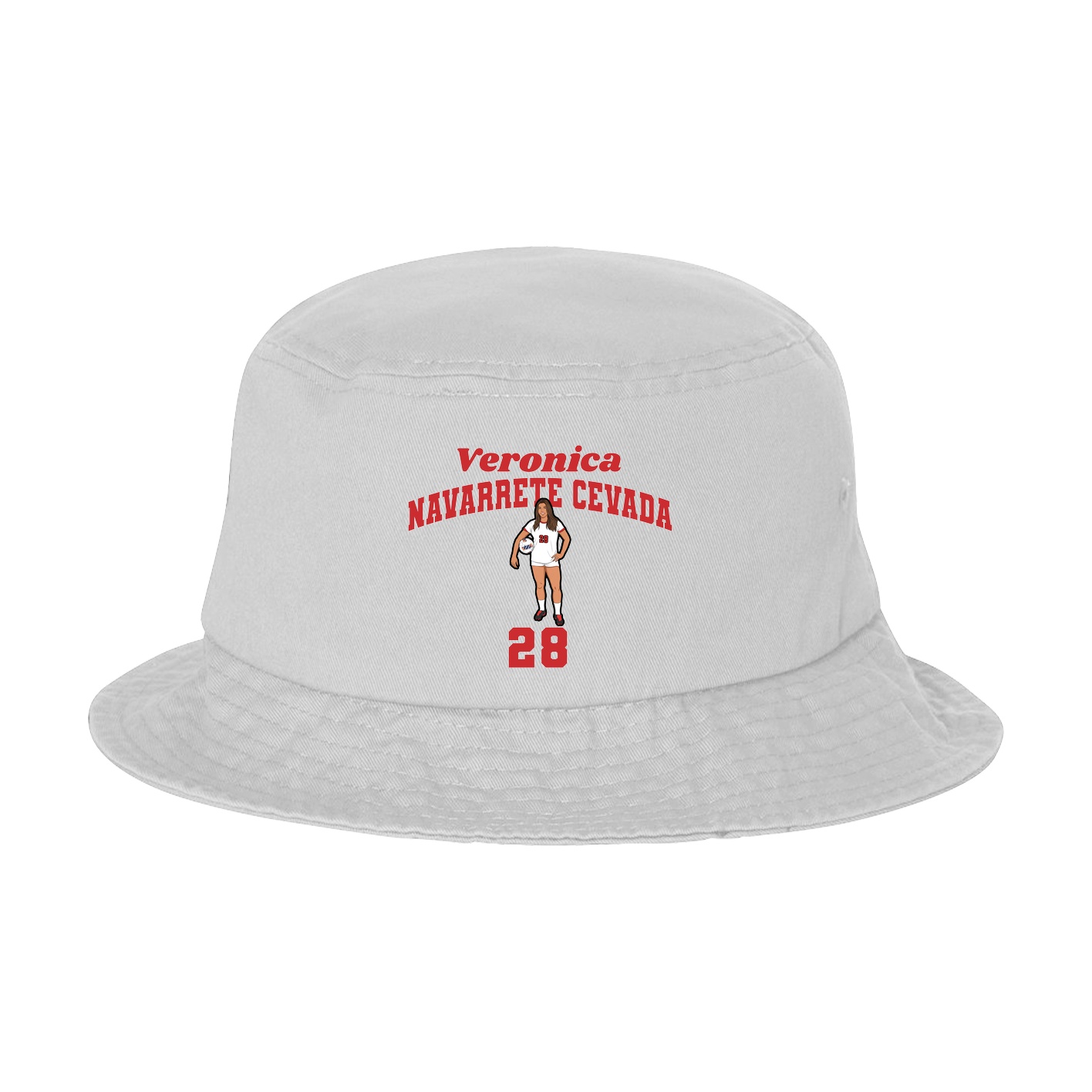 Bucket Cap — Signature Arch in White