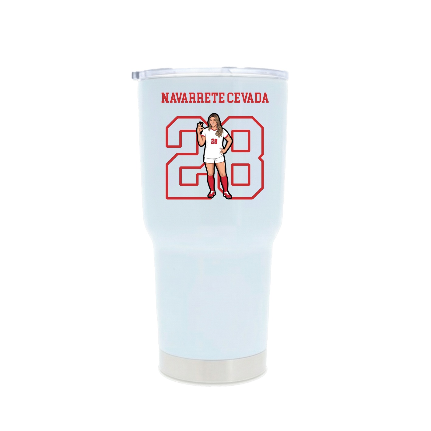 30oz Stainless Steel Tumbler — Shirsey in White