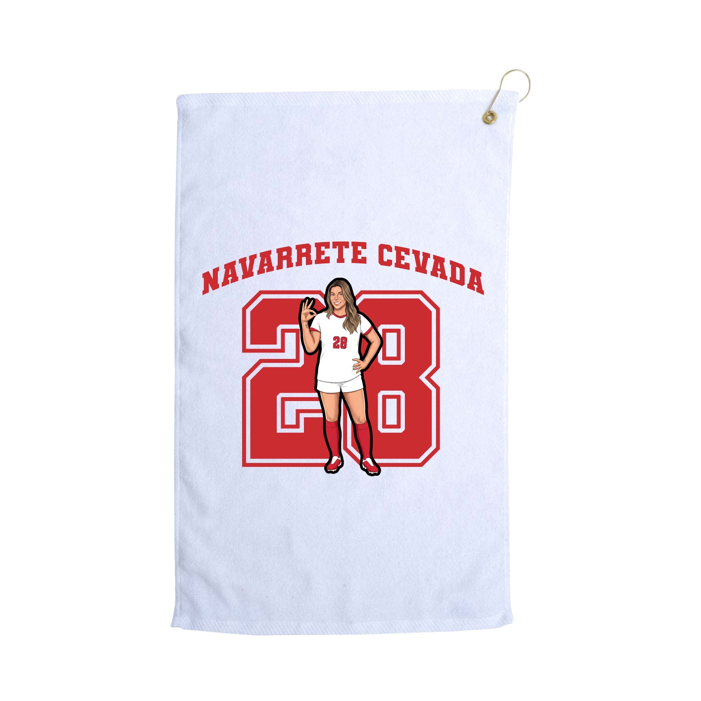 Golf Towel — Number in White
