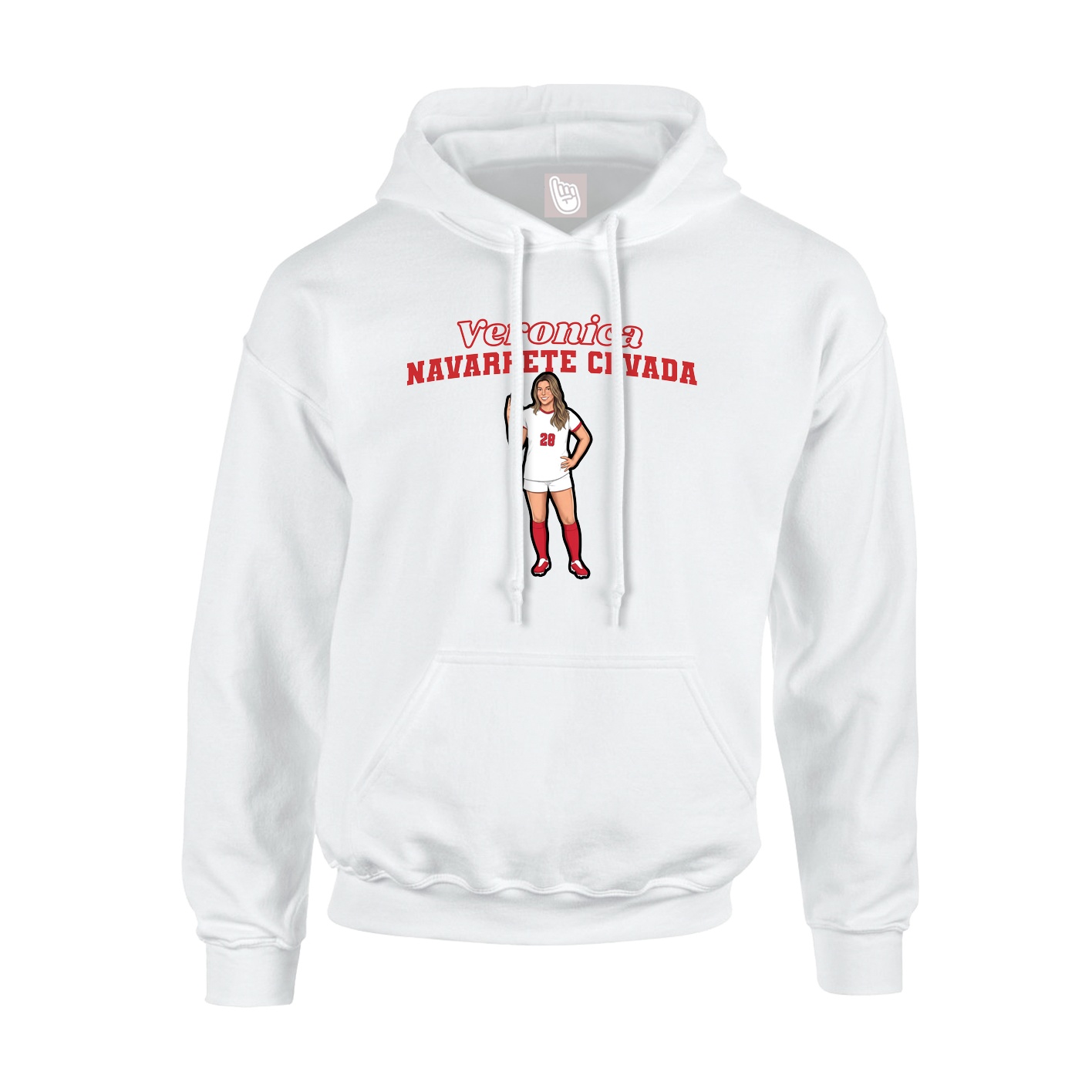 Hoodie — Name Arch in White