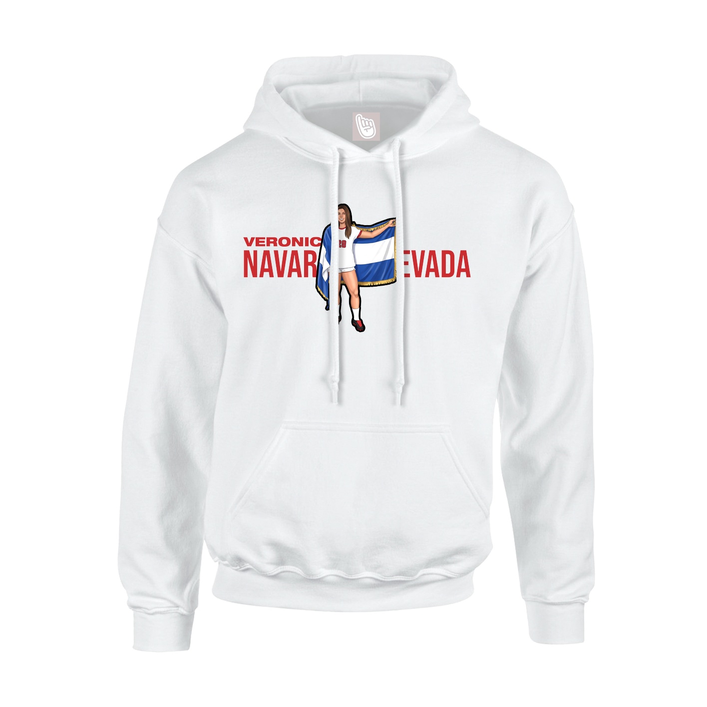 Youth Hoodie — Player Name in White
