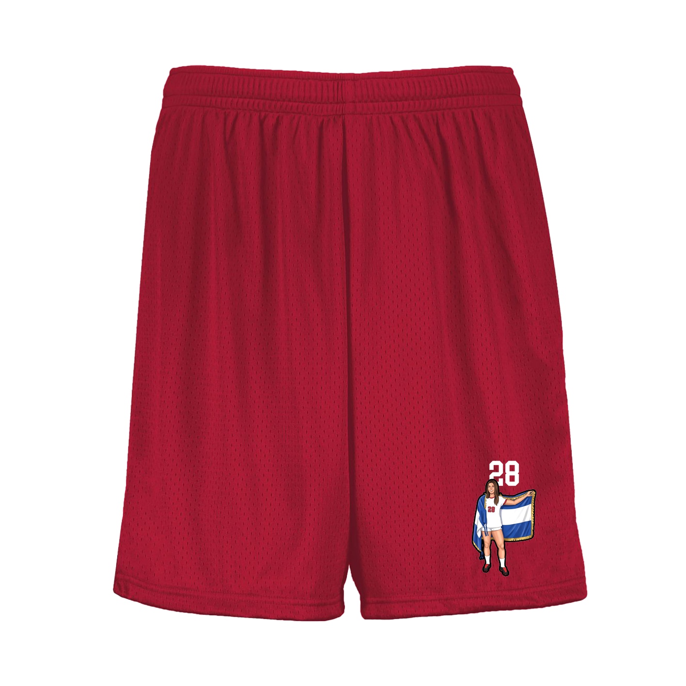 Shorts — Number Top in Red