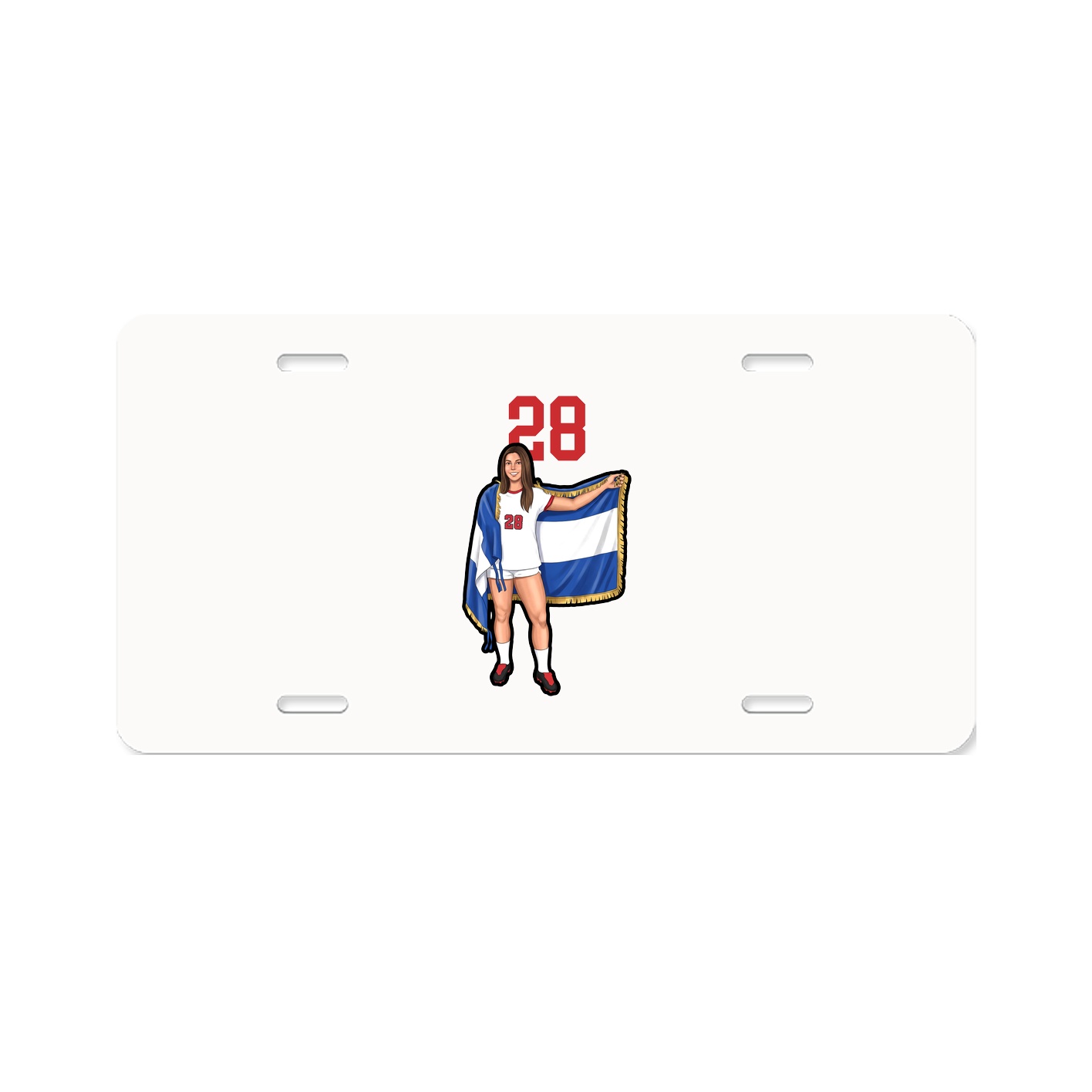 License Plate — Number Top in Classic