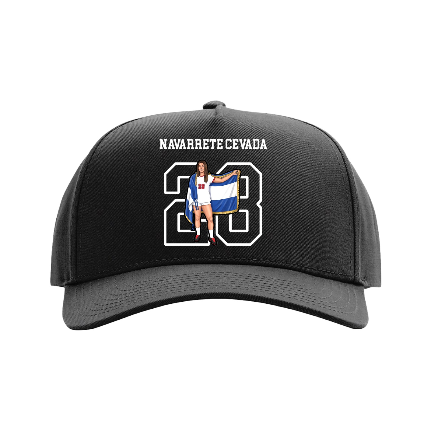 Full Fabric Five-Panel Champ Cap — Shirsey in Black